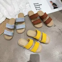 夏休闲款法式拖鞋女新款配裙子仙女风拖鞋JD-89326