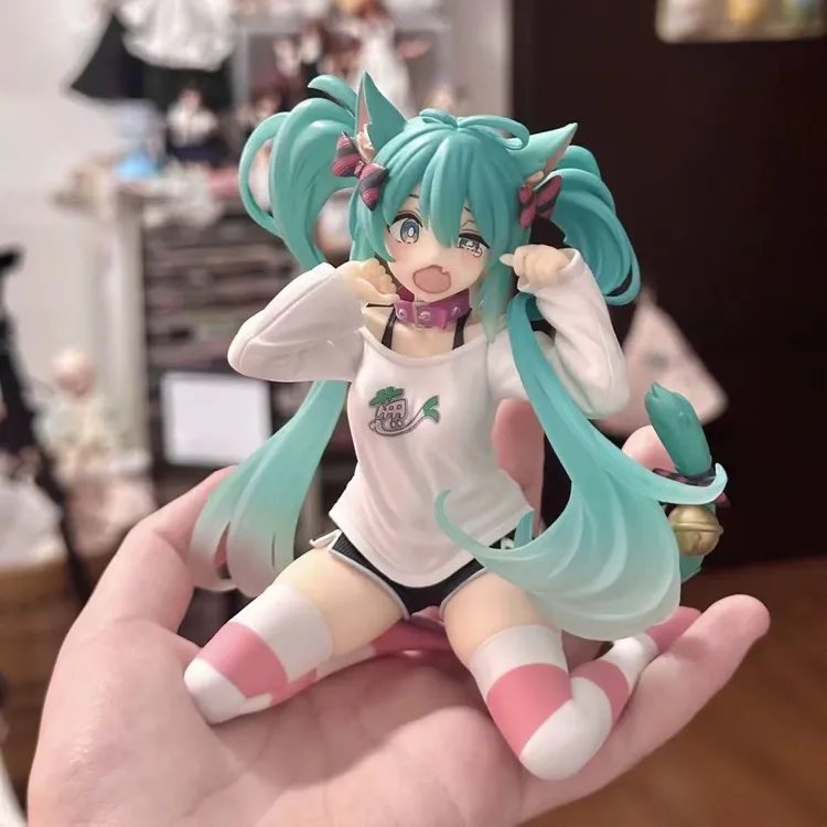 初未来音猫耳短袖睡衣初音手办景品模型动漫卖萌美少女桌摆件礼物