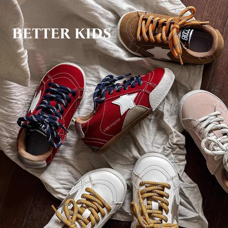 BETTER KIDS/儿童运动鞋2025春秋冬新款女童星星休闲鞋男童运动鞋