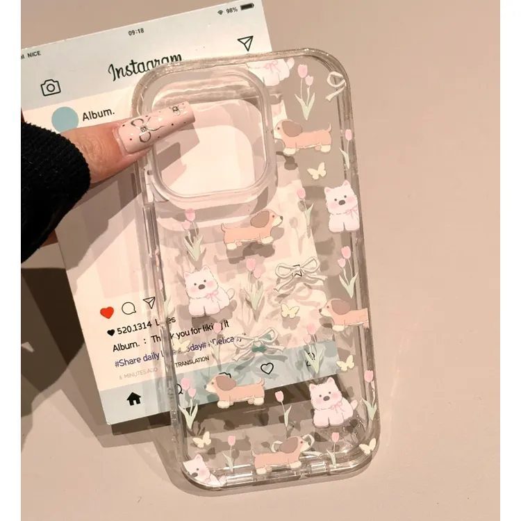 BANCA清透郁金香西高地适用iPhone16/15手机壳华为vivo小米14oppo