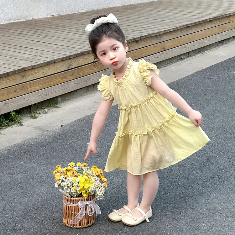 女童连衣裙夏装2025新款洋气女孩裙子女小童吊带裙儿童夏季公主裙