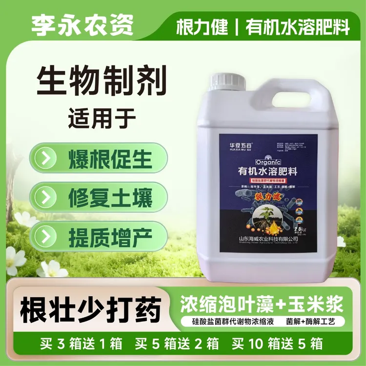 根力健无激素纯生物增产爆根，有机水溶肥海藻氨基酸生根剂 防早衰商品图