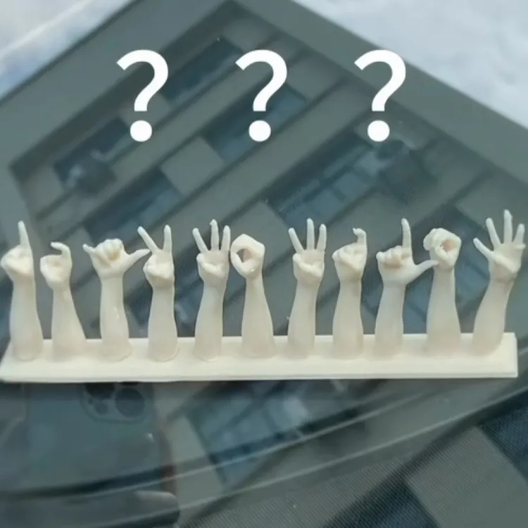 【新款】3D打印可爱停车号码创意摆件搞怪个性手指手势号码牌送礼