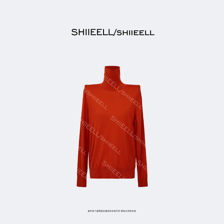 SHIIEELL【闭眼拍】基础版时尚超细绵羊毛高领宽松针织毛衫Z7304