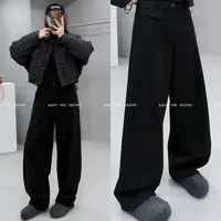 【遮胯老钱西裤】设计感加绒加厚显瘦百搭呢料裤60528