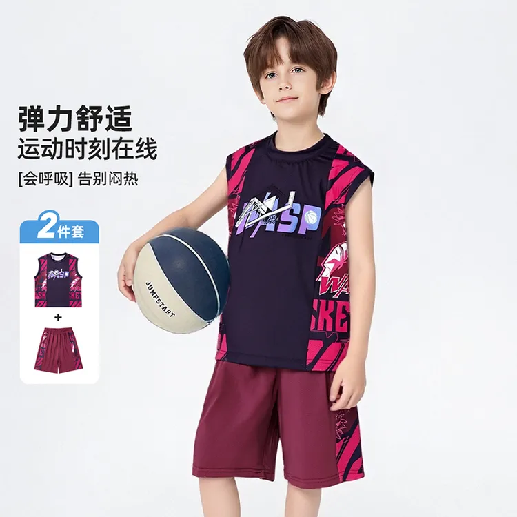 大黄蜂男童套装2025新款夏装中大童宽松男孩运动夏季透气洋气