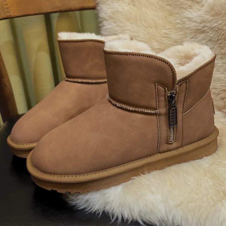 男鞋时尚冬季厚款加绒棉鞋保暖短靴时尚雪地靴厚底防水棉鞋T2618 