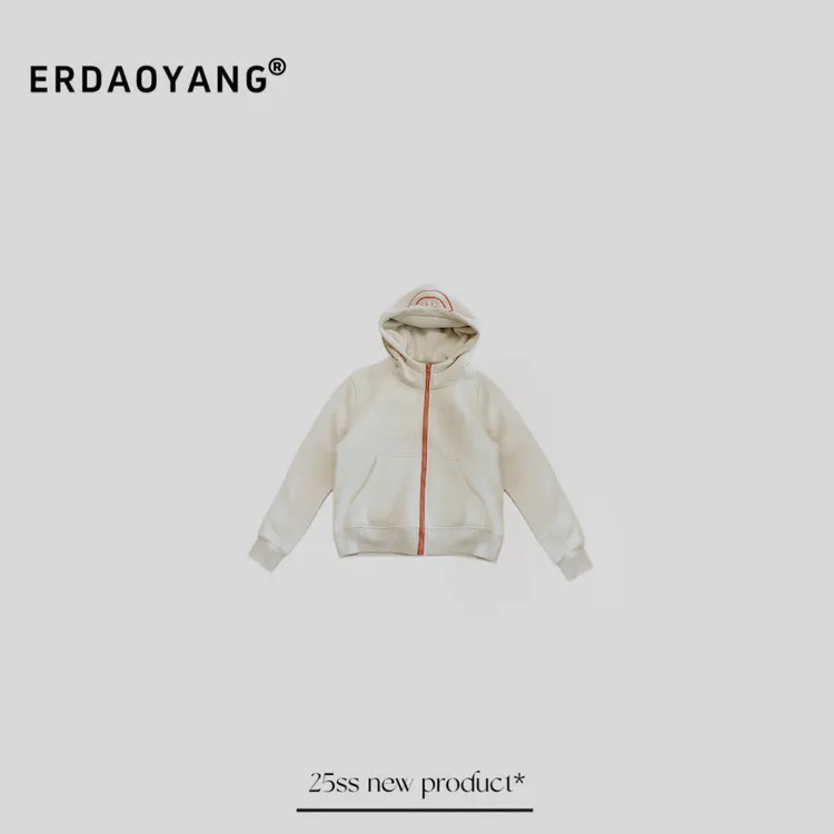 尔刀阳 "节日限定" 新款撞色拉链加绒加厚保暖锁温连帽外套WTC171