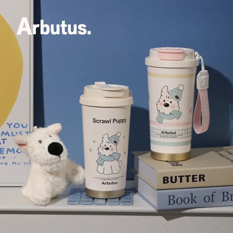 可爱咖啡杯学生保温杯高颜值大容量316陶瓷不锈钢吸管水杯新款女