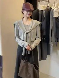 8938披肩针织开衫两件套a10-22