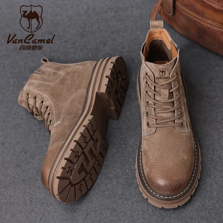 VANCAMEL/西域骆驼英伦风马丁靴厚底复古秋冬百搭户外保暖工装靴