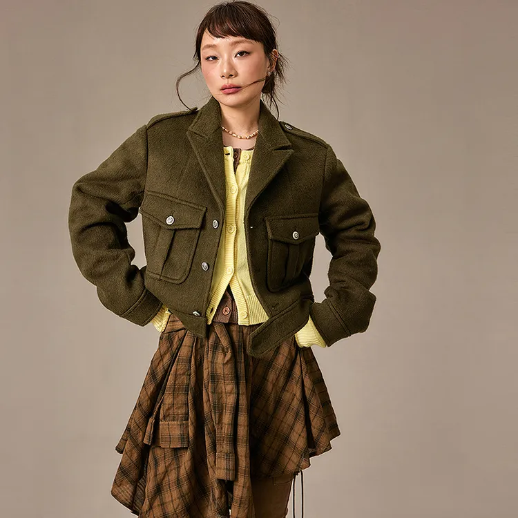 CHUU冬季女装琥珀流光风穿搭英伦质感外套学院风显瘦外套
