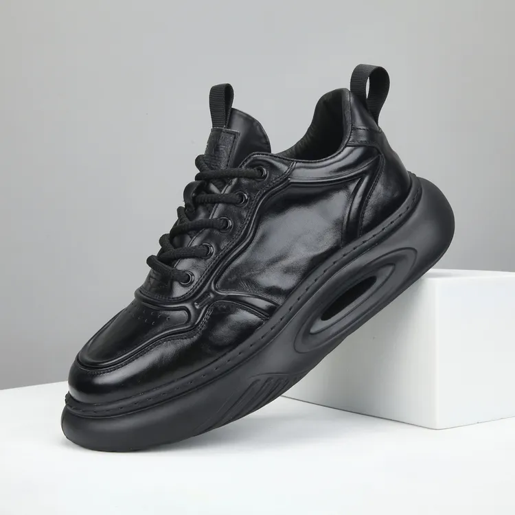 新款真皮马臀皮皮男士手工休闲男鞋头层马皮男鞋男士运动软底潮鞋