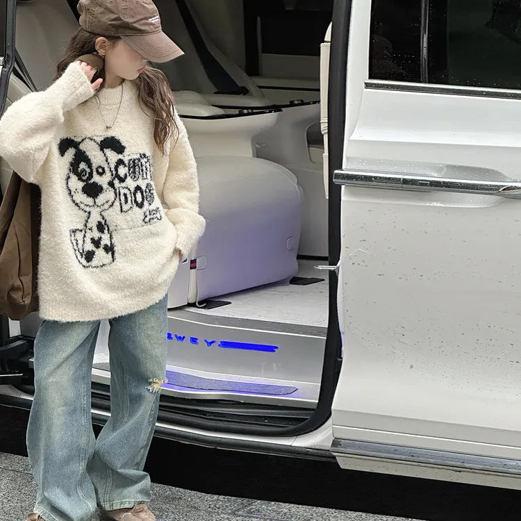 女童毛衣套头秋冬款2025新款儿童秋装针织打底衫大童女孩超好看潮