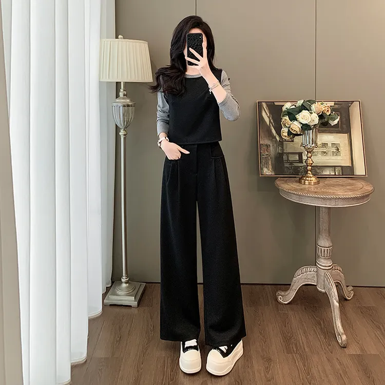 2025入秋穿搭一整套时尚休闲运动套装女装显瘦减龄简单大方两件套