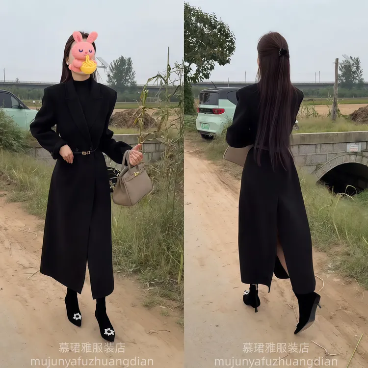 厚款中长款常规款运动风毛呢外套