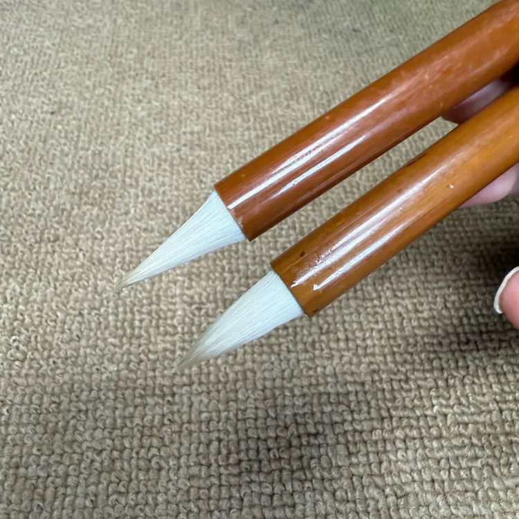 【泓辰笔庄】映竹 2支出峰2.1口径0.8纯羊鸡距细嫩光峰百分百纯羊