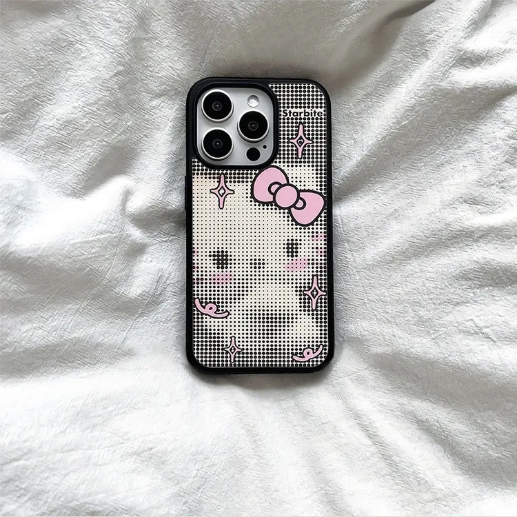 新款凯蒂猫韩系玻璃手机壳适用苹果16promax网红15/14/13/12/11