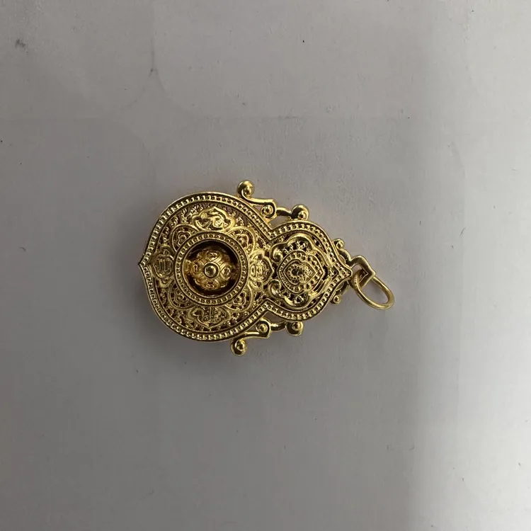足金999-四美葫芦黄金吊坠