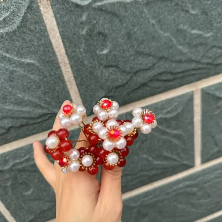 珠花•前尘梦汉服配饰古风仿珍珠点缀小花