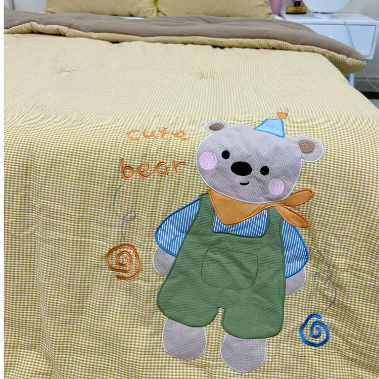 【全棉双层纱被子】A类婴儿被单人被纯棉大豆被儿童被双人四季被