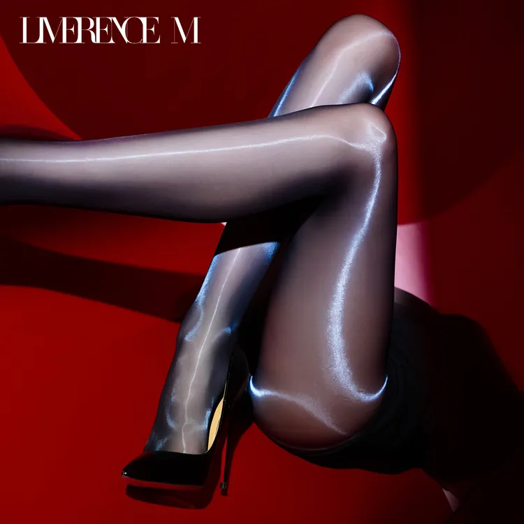 涞觅润丝「棱镜-约会版」双色混纺油亮极光超薄丝滑性感连裤丝袜