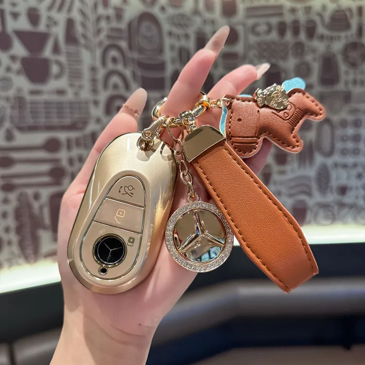 适用宾士25款E300L钥匙套C260L/C200L扣glc300l包C级gle350高端壳