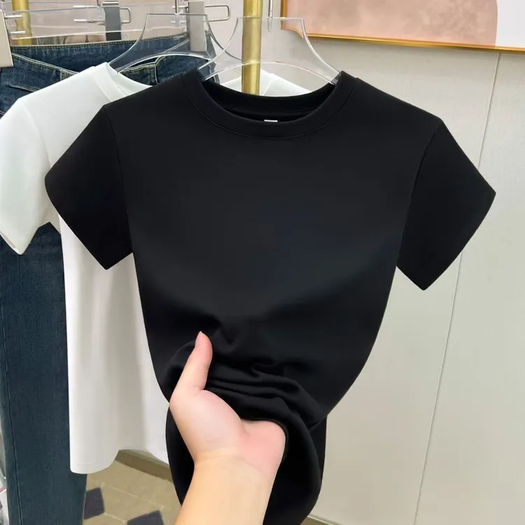 传奇保罗精品水云棉三防T恤高档时尚圆领纯棉T恤