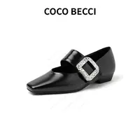 COCO BECCI  2025秋冬新款复古玛丽珍单鞋
