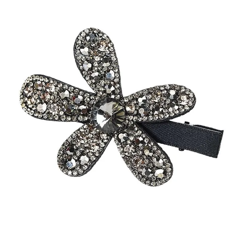 花朵鸭嘴夹韩版轻奢时尚刘海侧边夹发饰刘海侧边夹发饰水钻一字夹