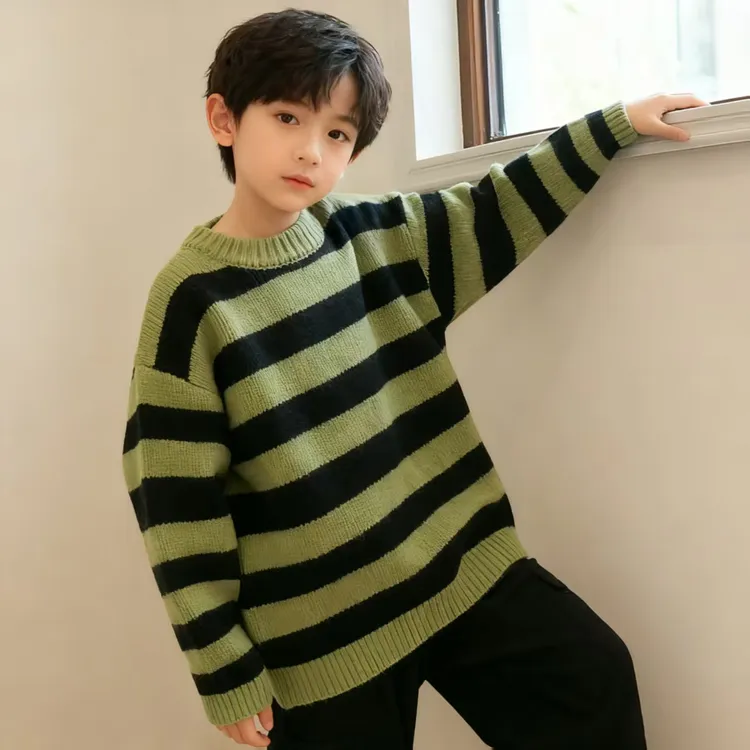 男女童毛衣2025秋冬新款中大童洋气百搭针织衫加厚保暖套头毛衣潮