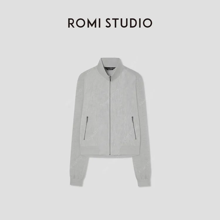 ROMI STUDIO“优雅绅士”亚麻棉经典老钱小立领夹克外套 RWCSWY1981