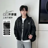 男童牛仔套加绒2025新款儿童一体绒冬装上衣保暖中大童帅气夹克衫