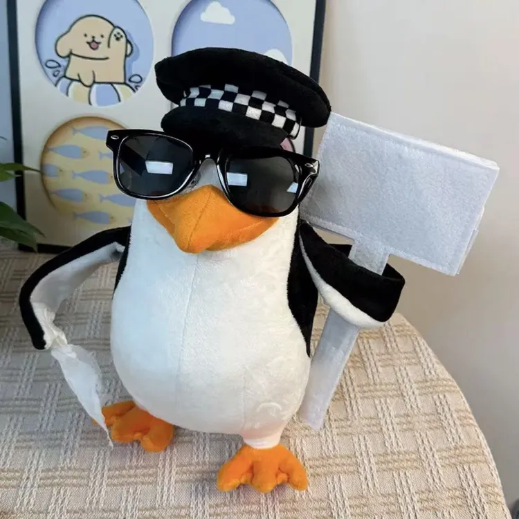 高雅人士可爱搞怪企鹅玩偶抽象表情包毛绒玩具公仔生日礼物送女生