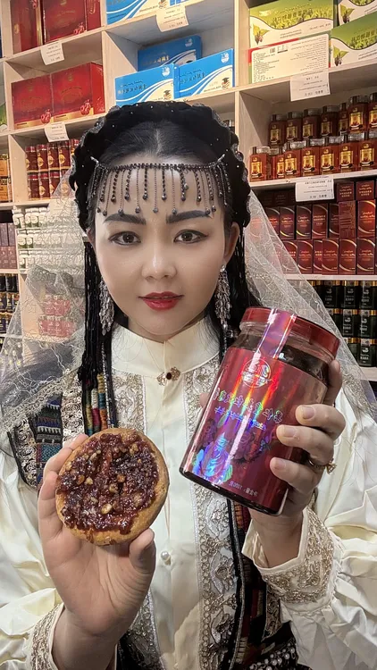 果仁重瓣玫瑰花酱配方 مېغىزلىق گۈلقەنت-玫瑰花酱-和田发货营养