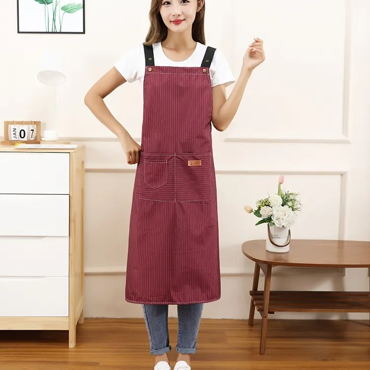 调节肩带围裙女加长厨房家用做饭防水防污男士上班工作服印字罩衣