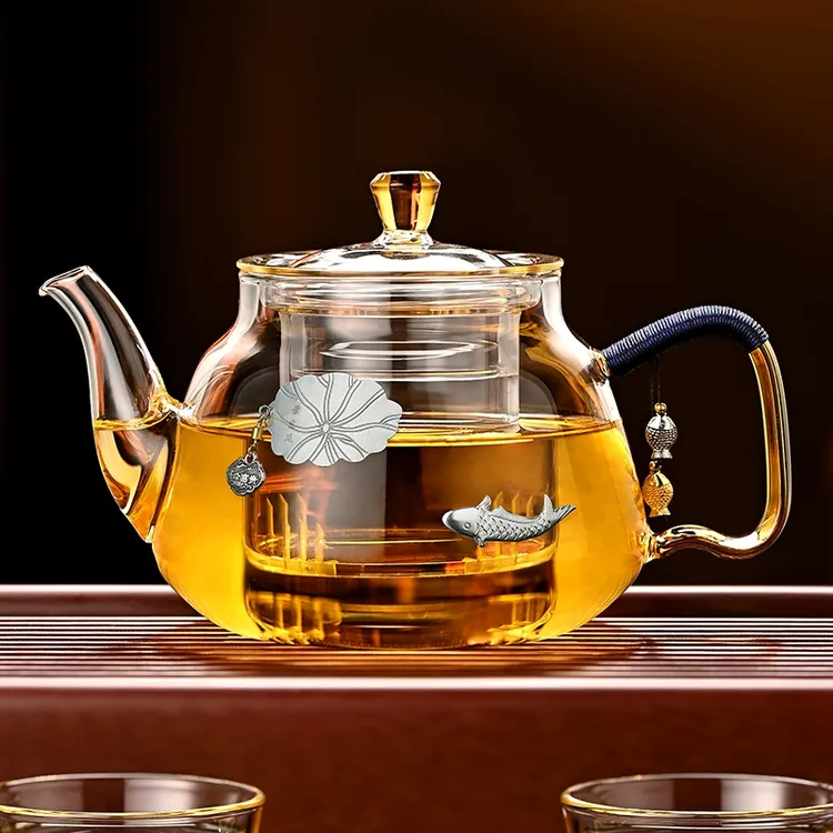 猎苍新款玻璃泡茶壶茶具加厚小容量茶壶泡茶玻璃壶耐高温煮茶器