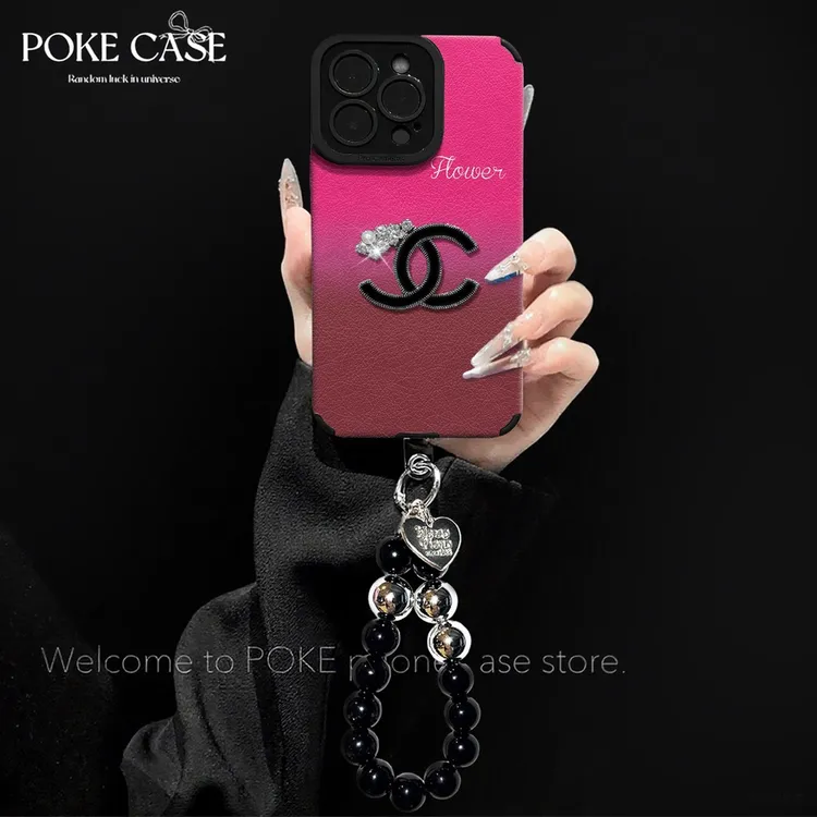 轻奢瞳眼玫红渐变适用于苹果16双C标华为vivo小米oppo手链手机壳