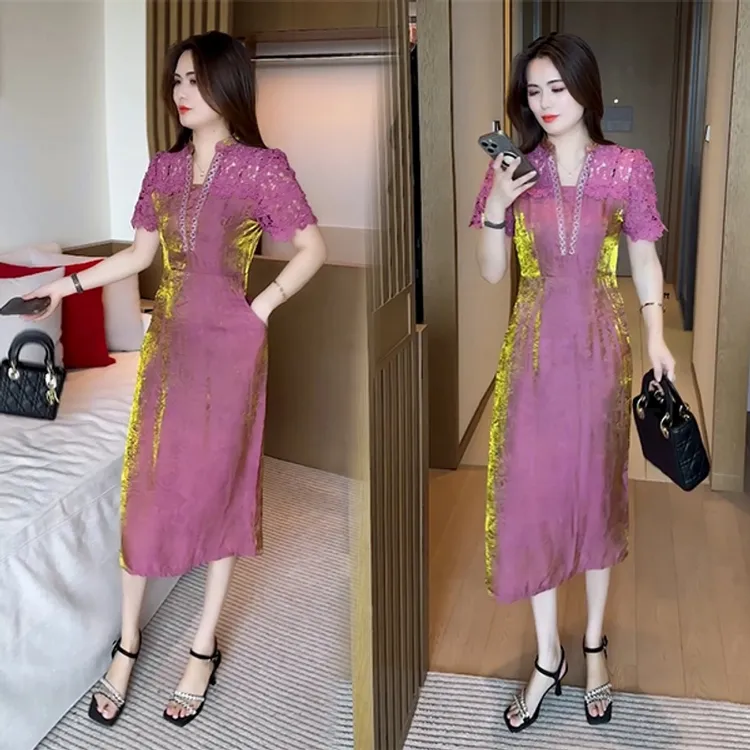 2025夏季新款时尚穿搭气质显瘦遮肉时尚洋气减龄舒适连衣裙