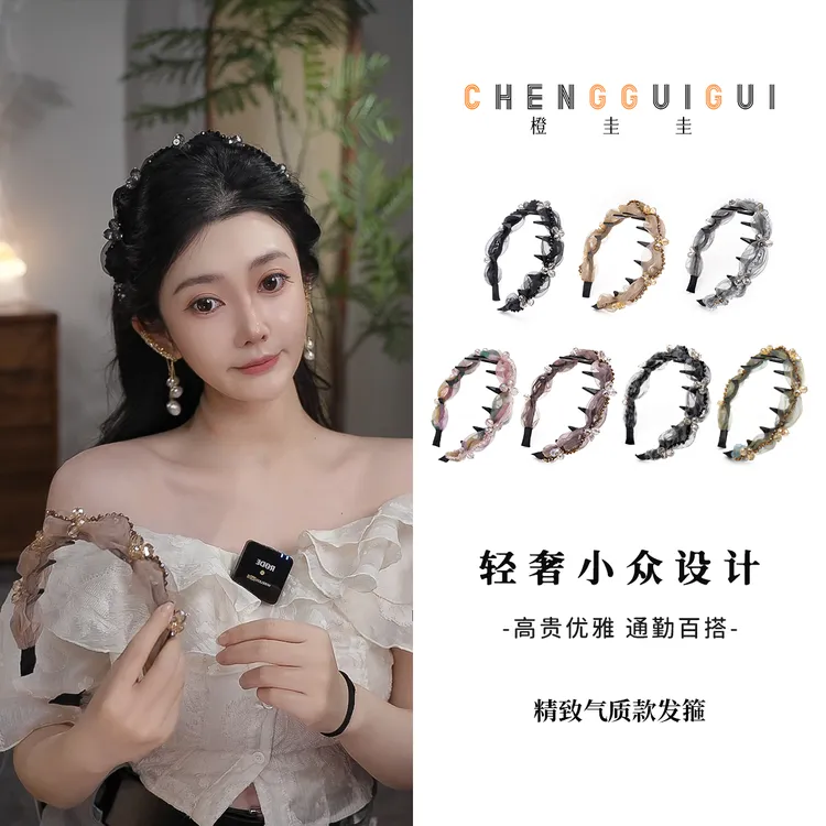 轻盈日常百搭高颅顶发箍百搭双色休闲气质小众高级感时尚压发发卡