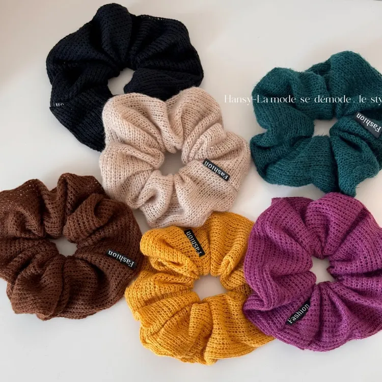 秋冬毛线编织手作发圈简约日常百搭大肠圈发绳高马尾发饰新款头绳