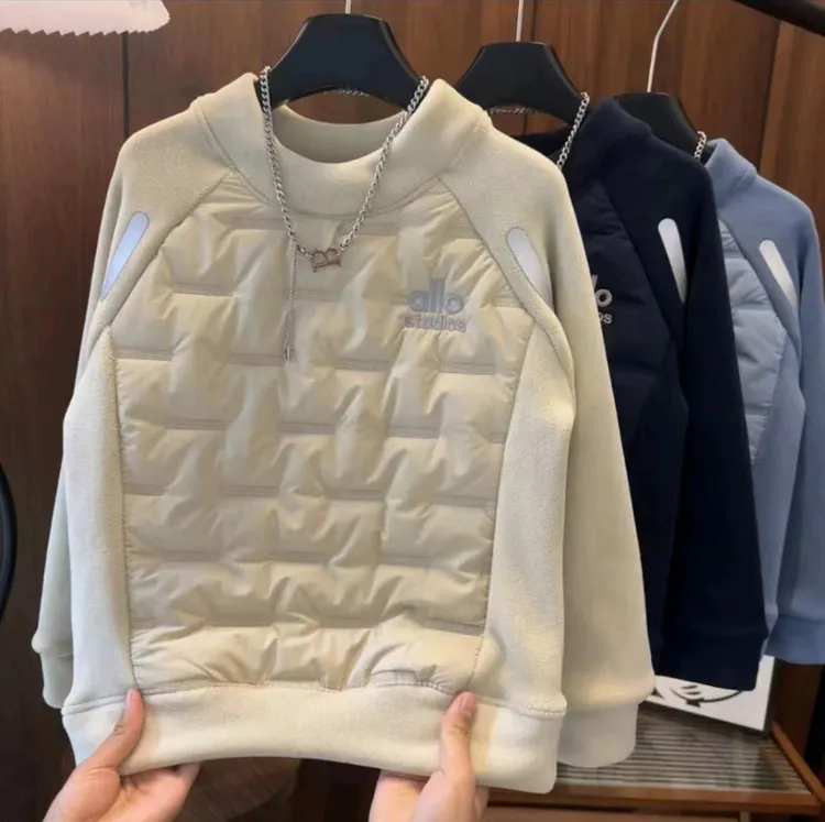 防风保暖～儿童秋冬校服神器奥粒绒拼接加棉时尚轻薄棉服