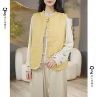 【双面穿马甲】新中式设计暗纹提花双面穿马甲上衣女6713