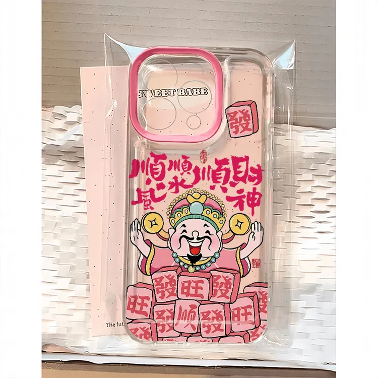 BANCA顺风顺水财神适用iPhone16/15手机壳苹果14华为vivo小米oppo