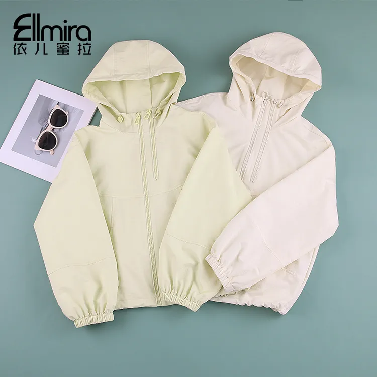 9100女童外套夹克衫连帽休闲秋装儿童上衣开衫2025新款大童洋气薄