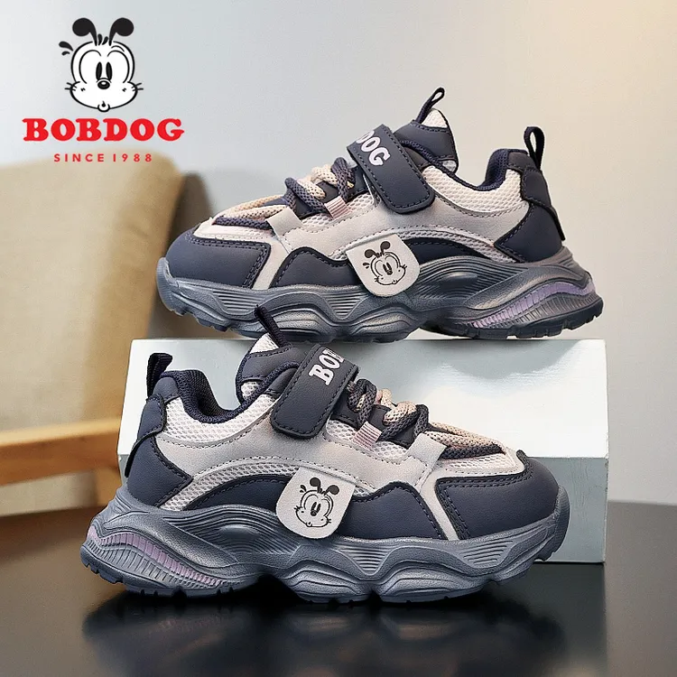 Bobdog/巴布豆女童运动鞋2025春秋新款网面透气儿童鞋子女童鞋子