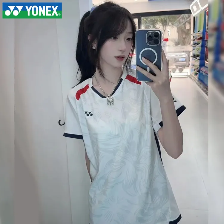  新款YONEX尤尼克斯羽毛球服衣服男女T恤球衣速干短袖110084BCR