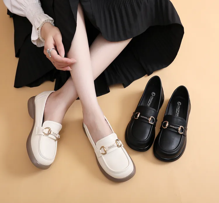 【品牌力荐】春秋厚底英伦百搭小皮鞋女单鞋女新款真软底软面1626