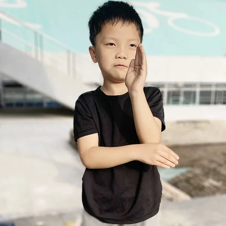 杜邦纯Coolmax抗菌排汗透气防紫外线儿童速干衣T恤耐脏运动短袖