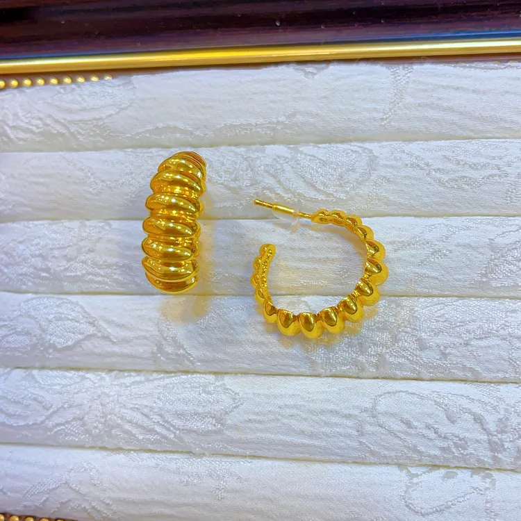 纯铜耳饰 2037法式耳钉饰品耳包欧美风素款复古简约精美欧美ins风